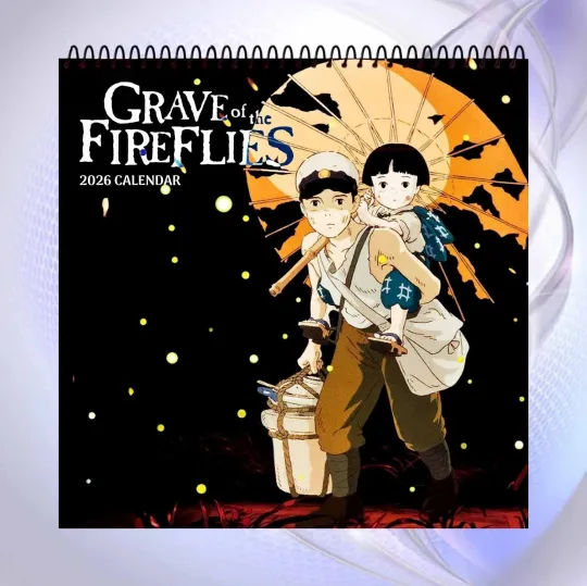 Grave of the Fireflies 2026 Calendar, Studio Ghibli Anime Wall Calendar Gift