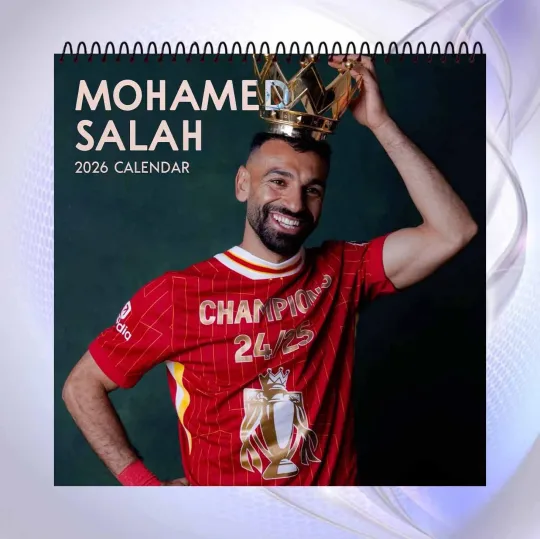 Discover Mohamed Salah 2026 Calendar, Liverpool FC Football Calendar, Champions Edition