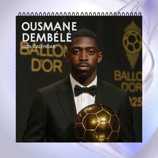 Discover Ousmane Dembélé 2026 Calendar, Football Star Calendar, Ballon d’Or Winner Gift