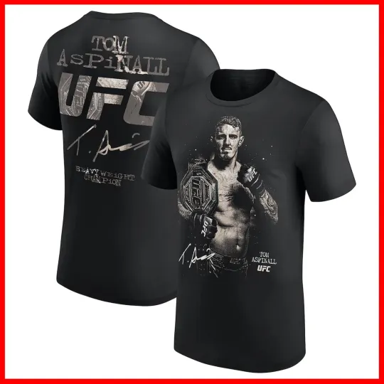 2025 Tom Aspinall UFC Heavyweight Champs Both Side S-5XL Gift For Fans