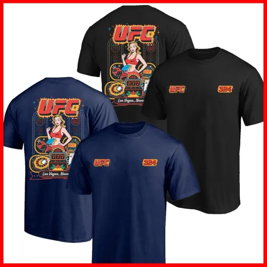 Discover 2025 U.F.C 324 Old Vegas Boxy Champion Both Sides Shirt All Size S-5XL