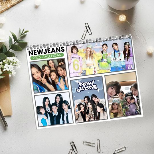 Discover NewJeans 2026 Calendar | Kpop Girl Group Photo Calendar | NewJeans Merch Gift for Bunnies | Wall or Desk Kpop Calendar | Cute Room Decor