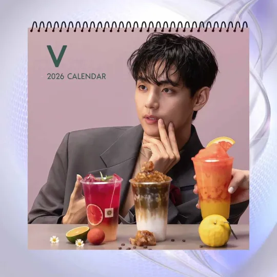 V 2026 Calendar, BTS V Coffee Shop Theme Calendar, K-Pop Idol Fan Gift