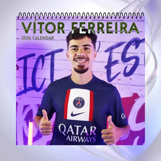 Discover Vítor Ferreira 2026 Calendar, Football Star PSG Calendar, Soccer Fan Gift