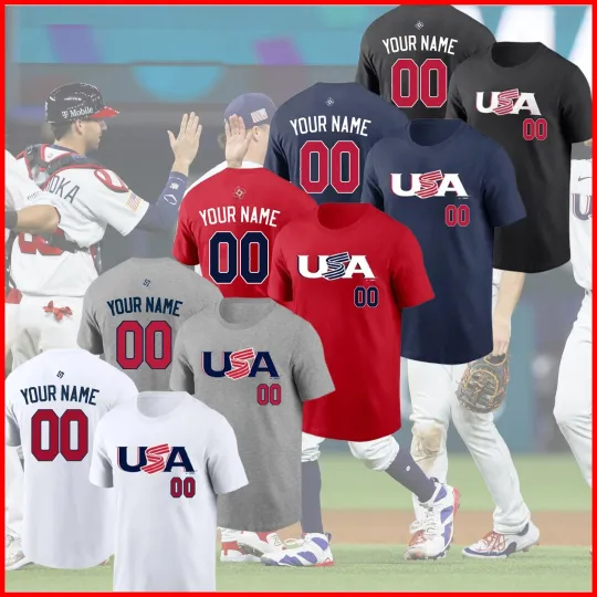 Discover Personalized Team USA World Baseball Classic Name & Number Custom 2026 Fanmade