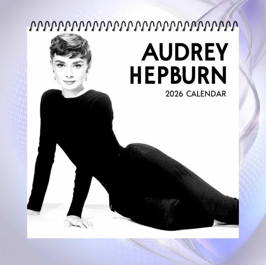 Discover Audrey Hepburn 2026 Calendar, Elegant Hollywood Icon, Classic Vintage Gift