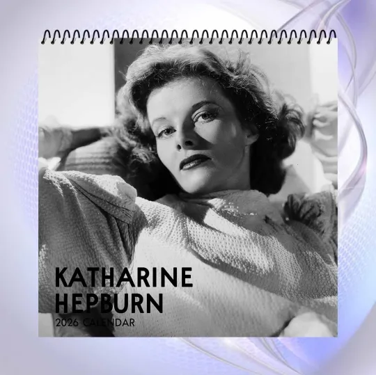 Discover Katharine Hepburn 2026 Calendar, Vintage Hollywood Legend, Classic Actress Gift