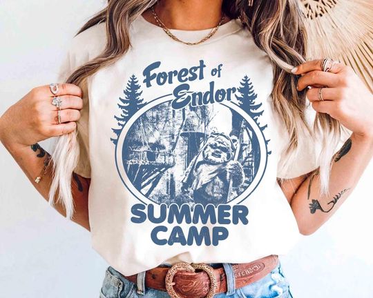 Discover Star Wars Wicket Ewoks Endor Forest Summer Camp Shirt, Galaxy's Edge Trip,  T-shirt Family Birthday Gift Adult Kids Toddler Tee