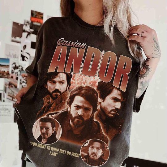 Vintage Star Wars Andor Movie Characters T-shirt, Cassian Endor Mon Mothma Bix Caleen Tee, Star Wars Fan Gift, Galaxy's Edge Family Trip