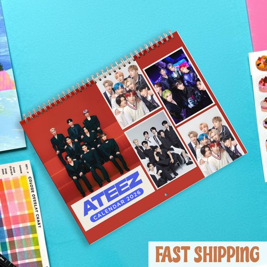 Discover Kpop Boy Group Calendar 2026, Idol-Inspired Art Calendar, Music Fan Gift, Photocard Style Wall Calendar 2026