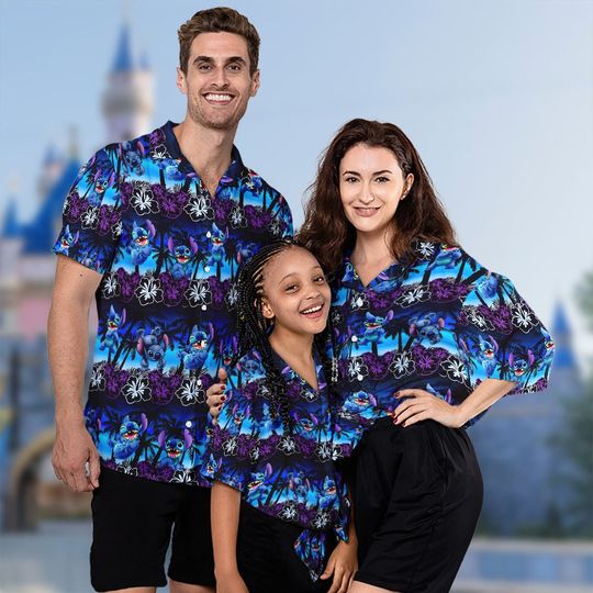 Discover Disney Stitch Hawaiian Summer Vacation Shirt, Stitch Lilo Button Up