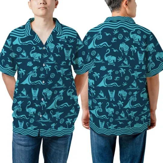 Discover Unisex Moana Maui Polynesian Hawaiian Shirt, Moana Disney Hawaii Shirt, Disneyla