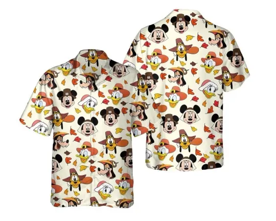 Discover Mickey And Friends Thanksgiving Hawaiian Shirt, Disney Thanksgiving Shirt, Micke