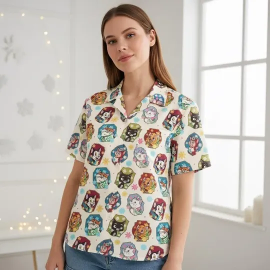 Discover Vintage Disney Cats Floral Hawaiian Shirt, Marie Figaro Toulouse Berlioz Hawaii