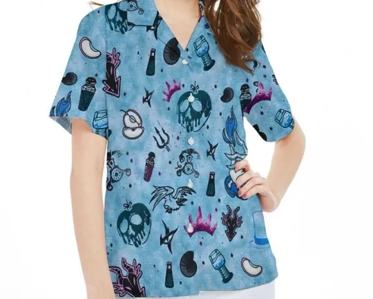 Discover Yzma Ursula Evil Queen Maleficent Hawaiian Shirt, Disney Villains Icon Symbols H