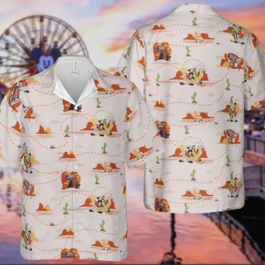 Vintage Max and Goofy Road Trip Hawaiian Shirt, A Goofy Movie Hawaii Shirt