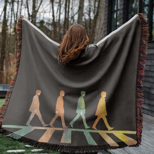 Discover Abbey Road Music Woven Blanket: Retro Music Fan Gift