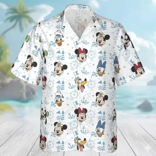 Discover Disney Cruise Hawaiian Shirt, Personalized Cruising Line Button Shirt
