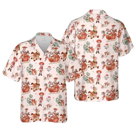 Discover Unisex Retro Disney Pixar Toy Story Christmas Hawaiian Shirt