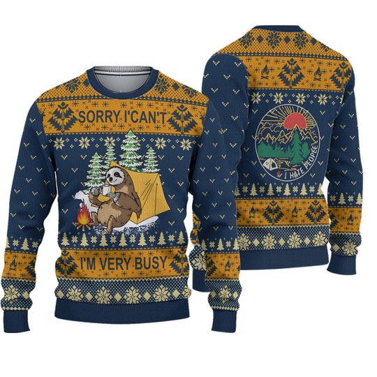 Christmas Sloth Ugly Christmas Sweater, Perfect Holiday Gift