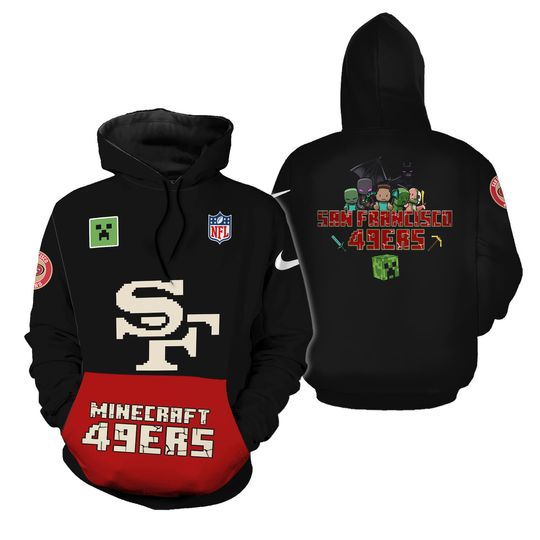San Francisco 49er 2025 football Minecraftt Game Poly Reprint 3D Hoodie