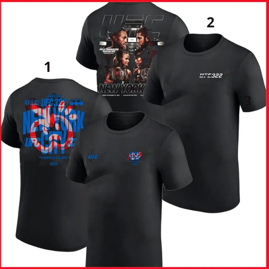 2025 U.F.C 322 Matchup Big Apple Heavyweight Both Side T-Shirt S-5XL