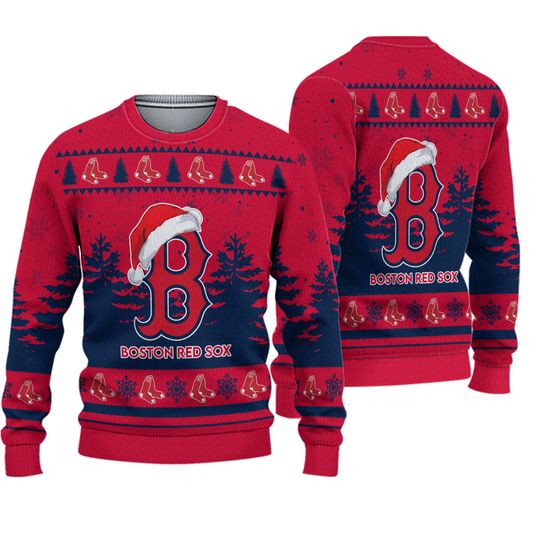 2025 Red Sox Snowflakes Christmas Ugly Sweater - Christmas Gift For Men, Women