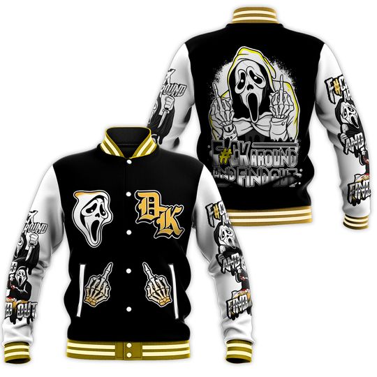 Dunkare Varsity Jacket To Match White Taxi 12s - F#CK And Find Out Graphic All Over Print