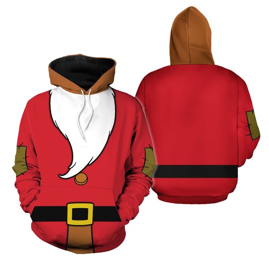Disney Snow White and Seven Dwarfs Costume Cosplay 3D Hoodie, Grumpy Halloween Costume Shirt, Princess Cosplay 3D Group Matching Tee