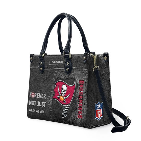 Personalized Tampa Bay Team Buccaneers Leather Bag, Football Team Leather Bag