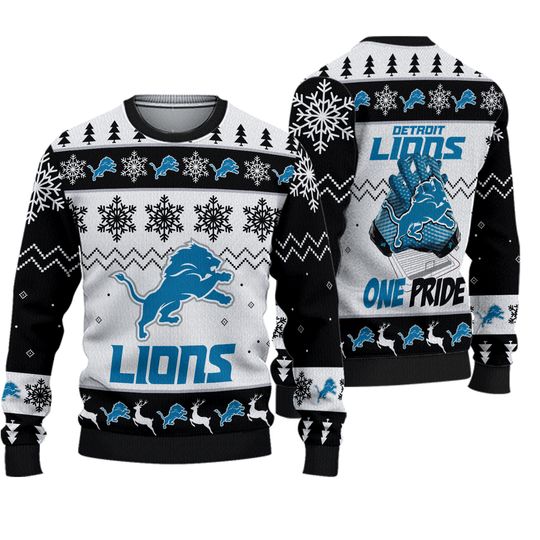 Lions Christmas Football Team Ugly Christmas Sweater
