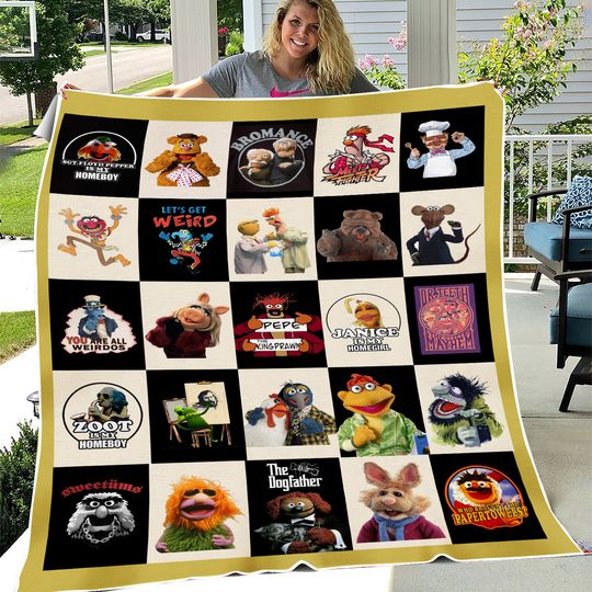 Muppets Movie Fleece Blanket, Muppet Show Characters Fleece Blanket, Comedy Film Blanket