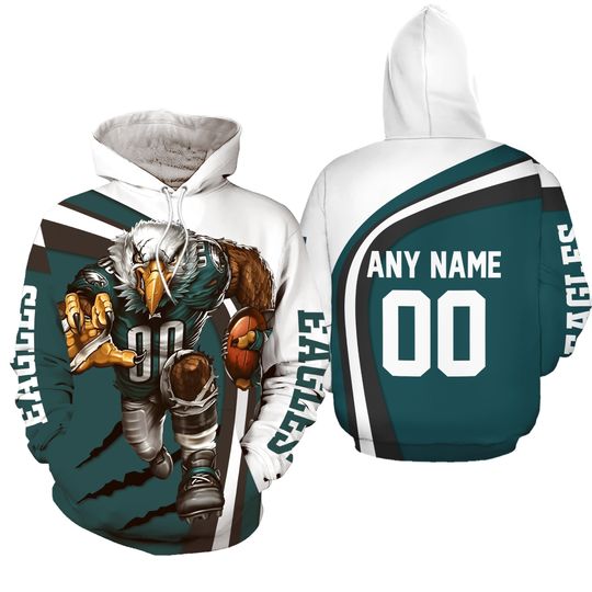 Personalized Philadelphia Team Eagless 3D Hoodie, Men and Women Full Size S-5XL