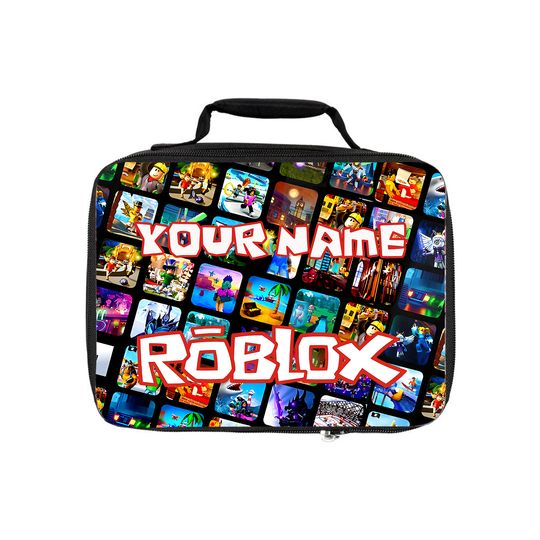 Roblox Lunch Bag - Personalized Gamer Lunchbox for Kids, Insulated School Tote, Gaming Fan Gift for Boys & Girls