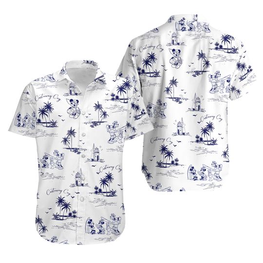 Disney Mickey And Friends On Castaway Cay Cruise Hawaiian Shirt