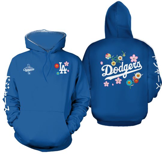 Murakami x Dodgers Royal 2025 World Series Champions Hoodie Fanmade