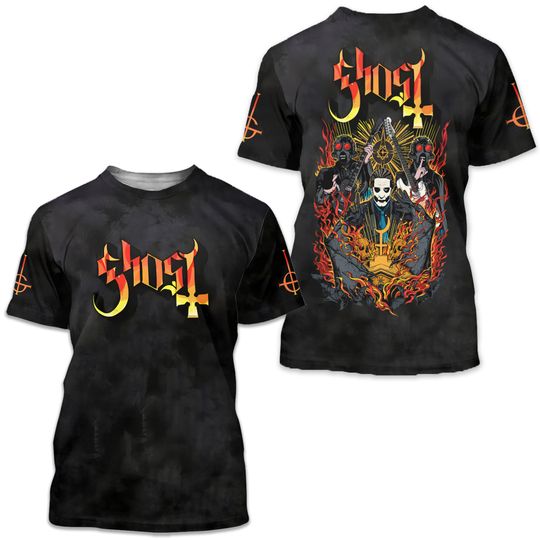 New Ghost Band Shirt, Ghost Band T-Shirt, Rock Music 3D Shirt, All Over Print 3D