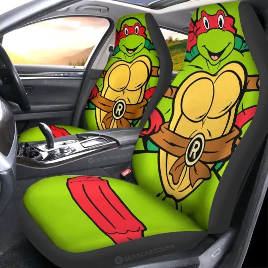 Discover Raphael Car Seat Covers Ninja Turtle Anime Auto Accessories