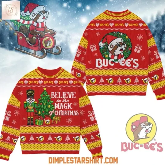Discover Buc-Ee's Believe In The Magic Christmas Ugly Sweater
