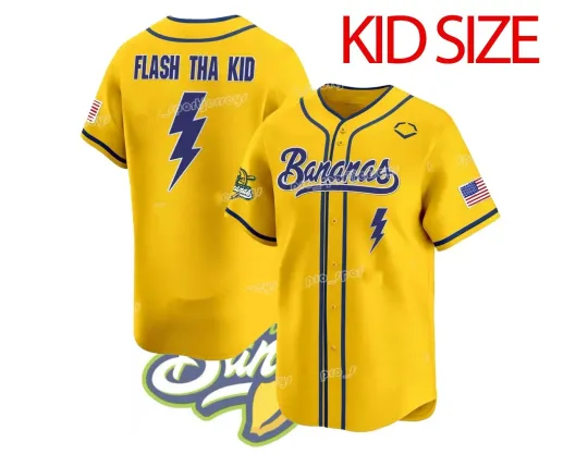 Discover Hot Savannah Bananas Flash Tha Kid Baseball Jersey Cotton   TK438