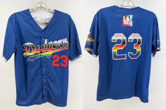 Discover Dodgr Pride LGBTQ Rainbow Baseball Promo Jers Gift For Fans