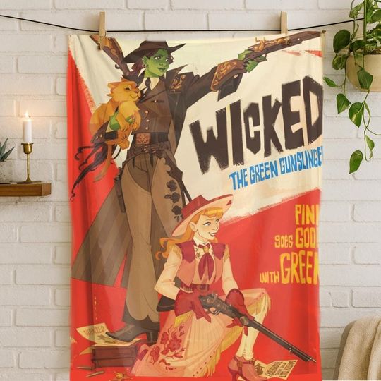 Discover Wicked Broadway Musical Flannel Throw Blanket, Theatre Fan Gift
