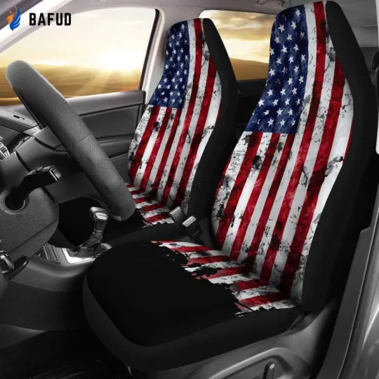 Discover American Military Veteran Car Seat Covers