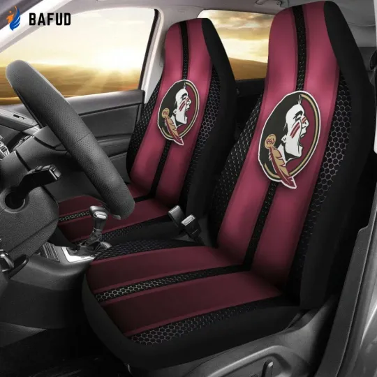 Florida State Seminoles Black Garnet Car Seat Covers For Fan Gifts