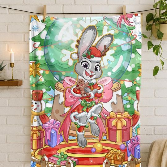Discover Zootopia 2 Judy & Nick Flannel Throw Blanket, Cozy Movie Bedding for Fans