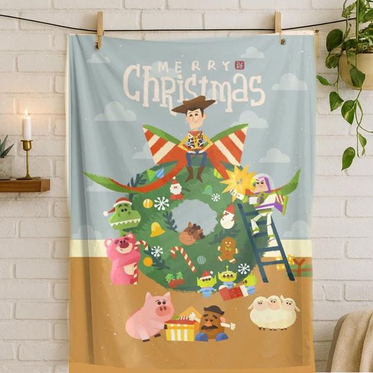 Discover Toy Story Christmas Flannel Throw Blanket, Cozy Holiday Gift