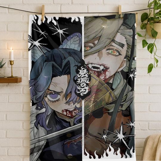 Discover Anime Demon Anime Soft Flannel Throw Blanket, Otaku Gift and Room Decor