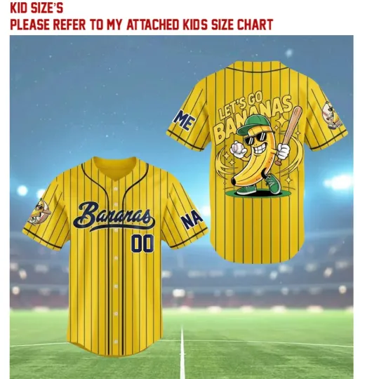 Discover New Savannah Bananas Shirt or Jersey Black kids Youth ALl size shirt B2038