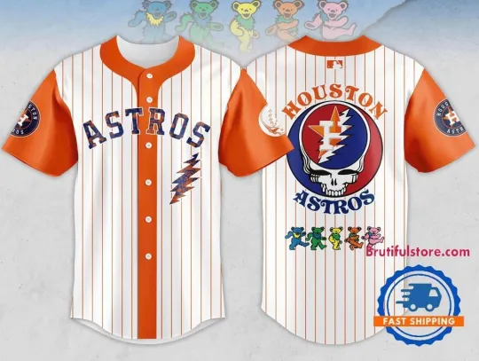 Houston x Grateful  Night Game Unisex baseball Jersey  Shirt