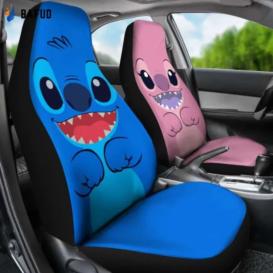 Discover Stitch Disney Fan Car Seat Cover